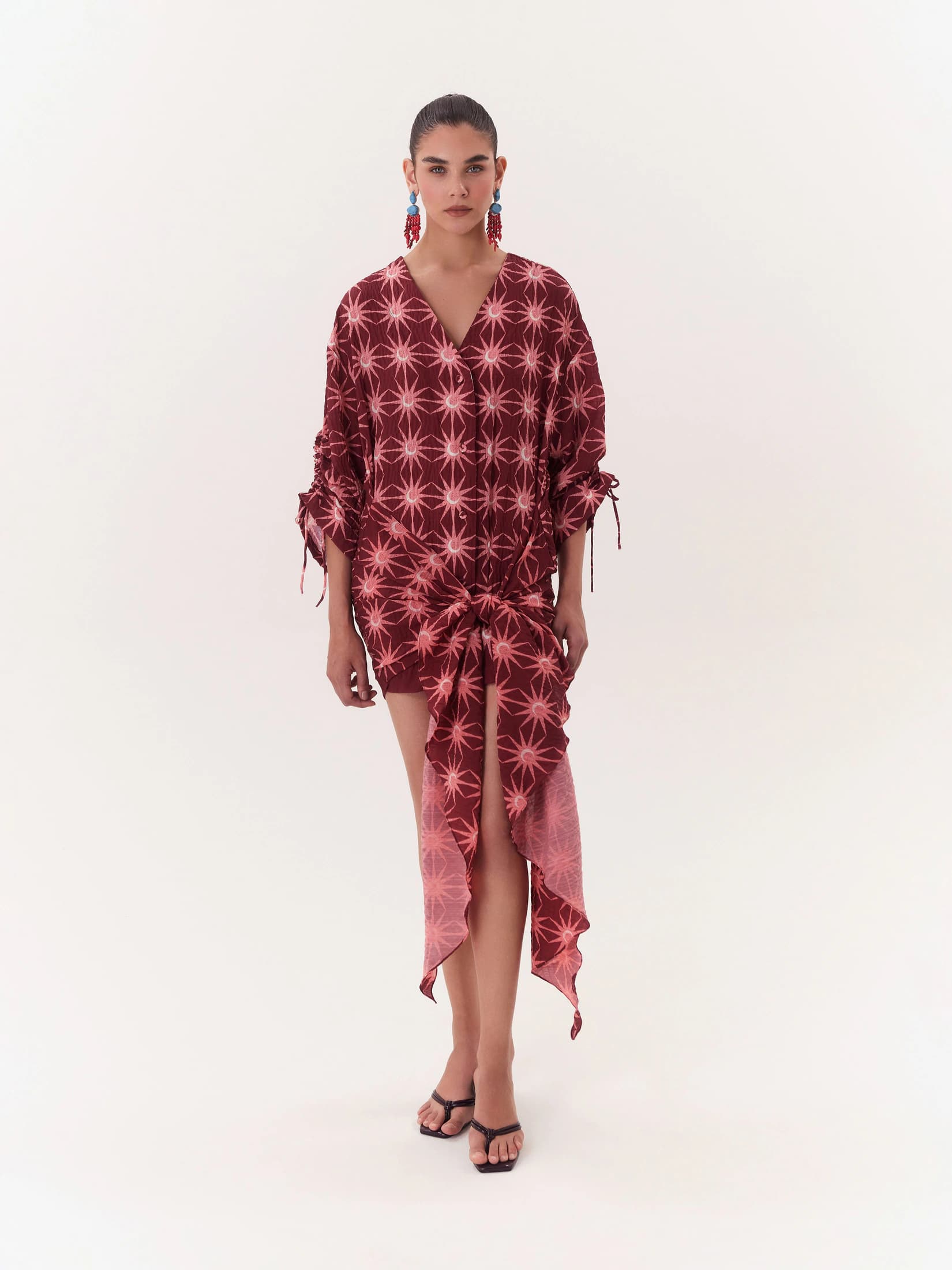 Wrap Dress Solar - Vino