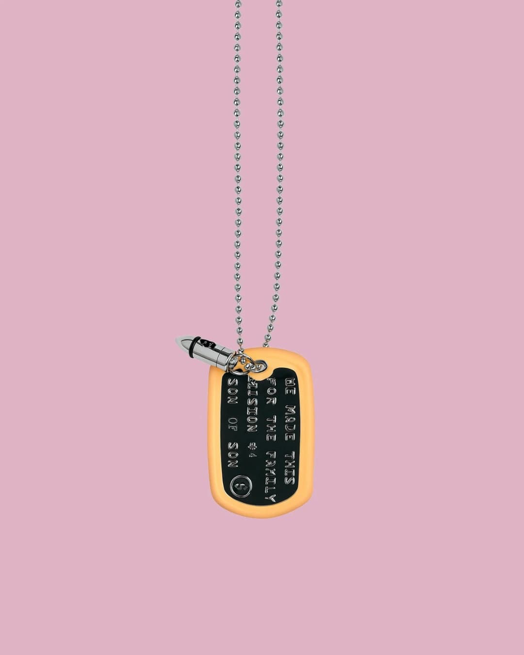 SOFS BLACK FLAG CHAIN TAG — SILVER FINISH - imagen 2