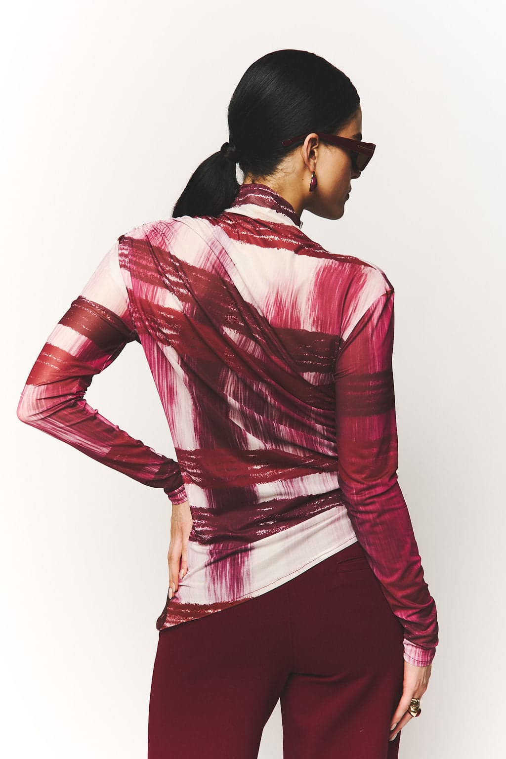 Top mesh Alpha Burgundy - imagen 2
