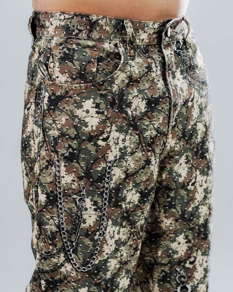 Jean Baggy Camuflado con Cadenas - imagen 3