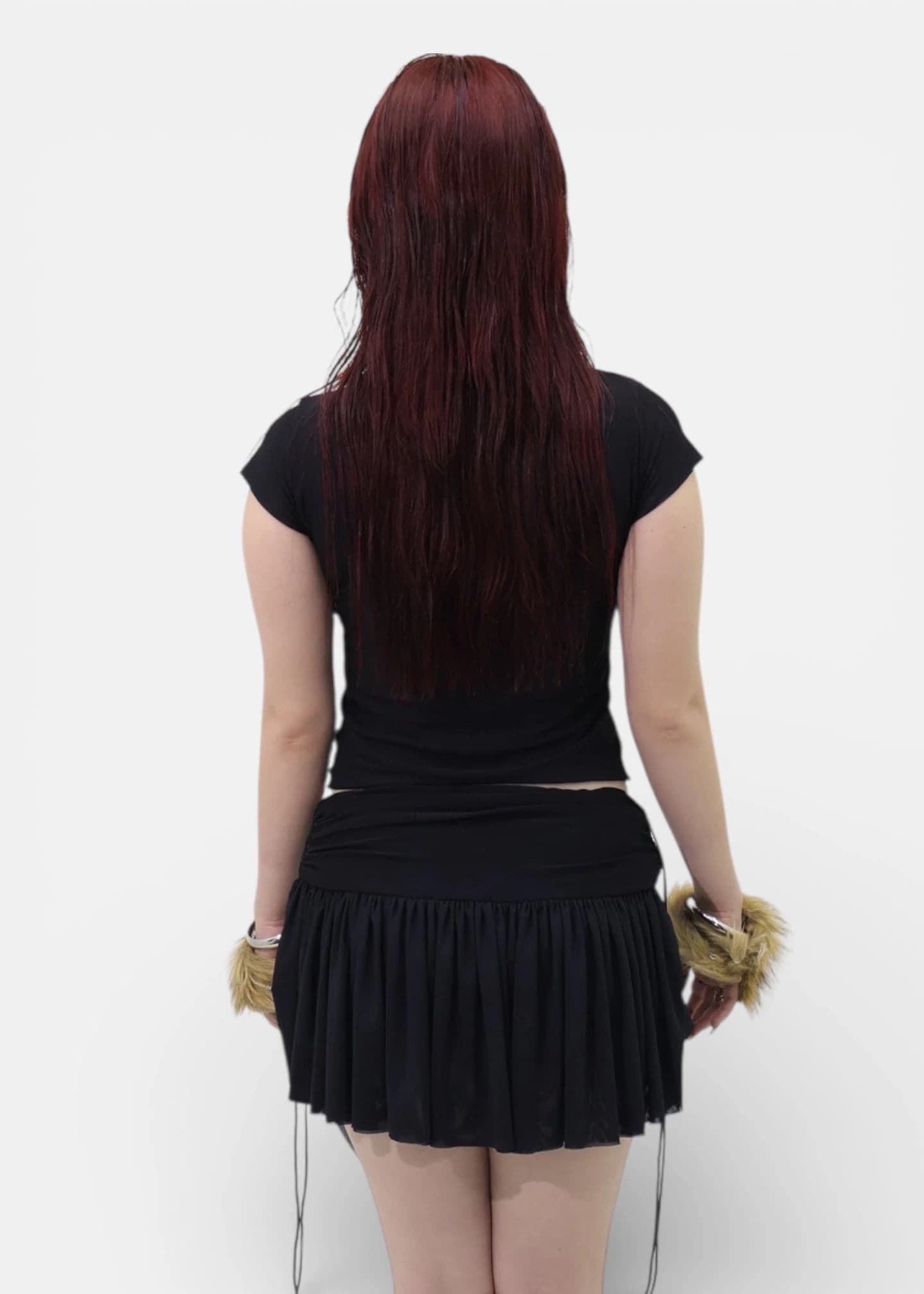 BLOOM MESH SKIRT NEGRO - imagen 4