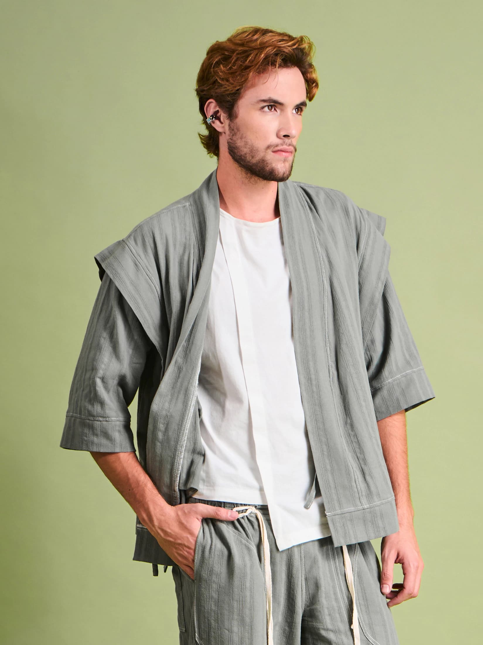 Kimono corto en Algodón - imagen 4