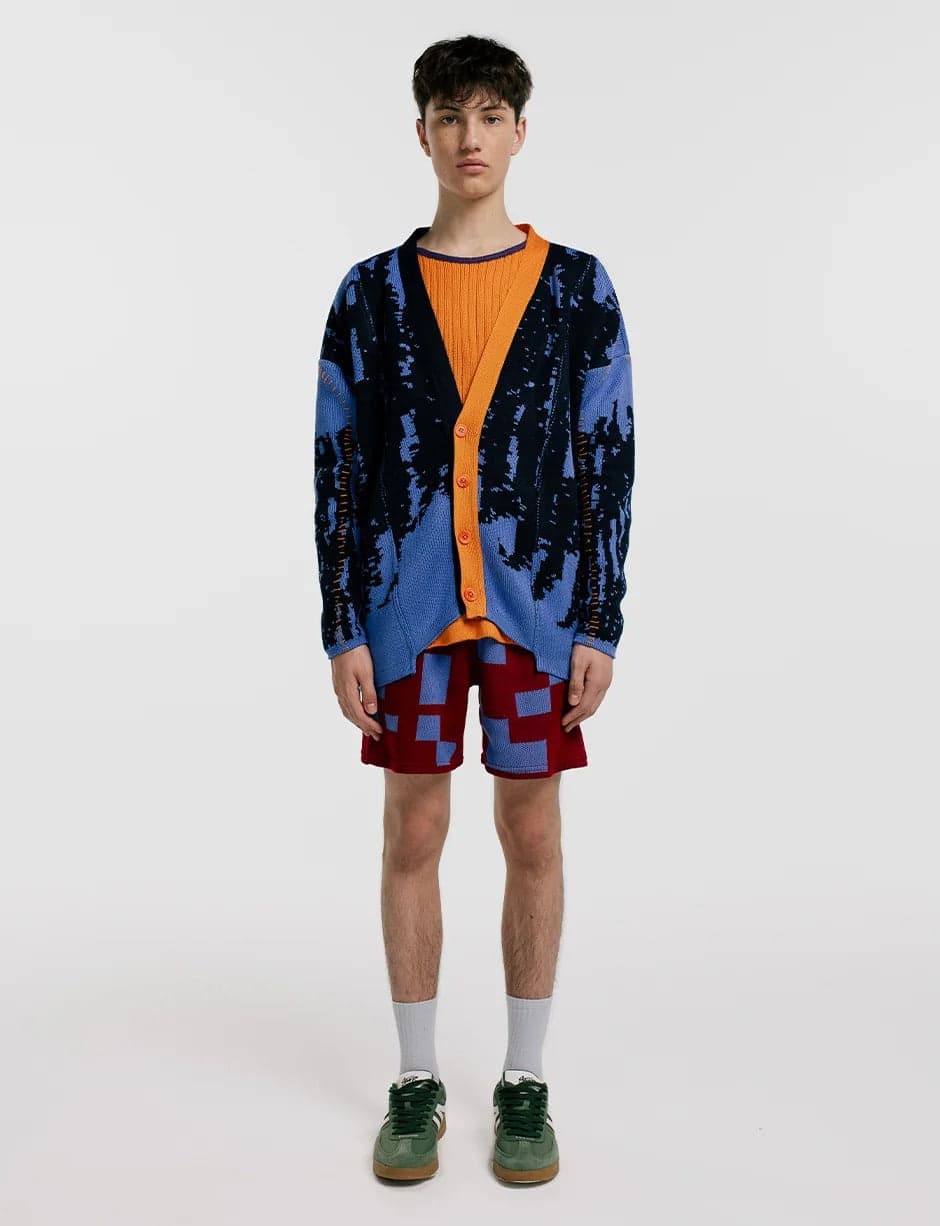 Cardigan fragmentado rayón hombre - imagen 1