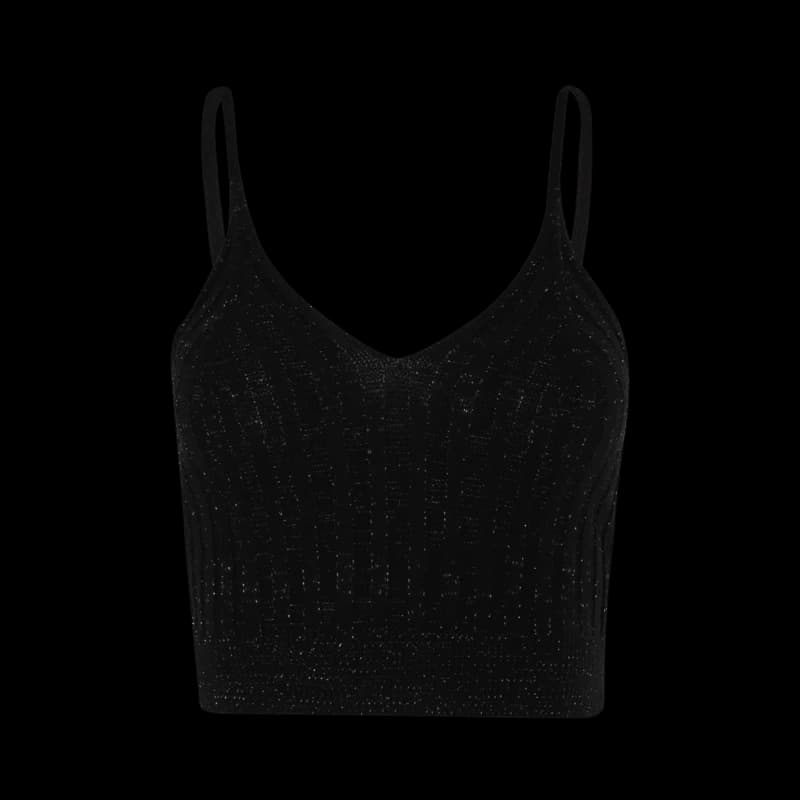 Crop Top Coachella – Negro Brillante