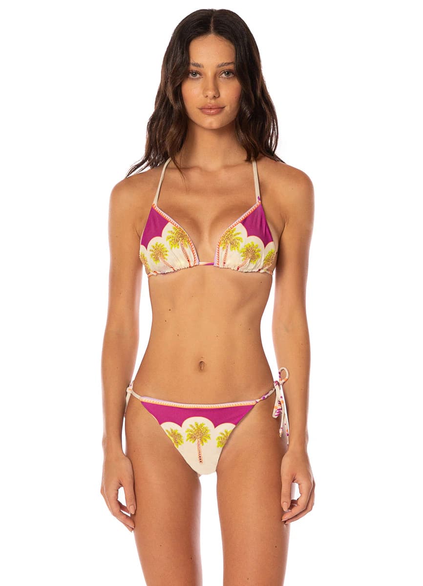 Maaji Moroccan Palm Balmy Sliding Triangle Bikini Top - imagen 1