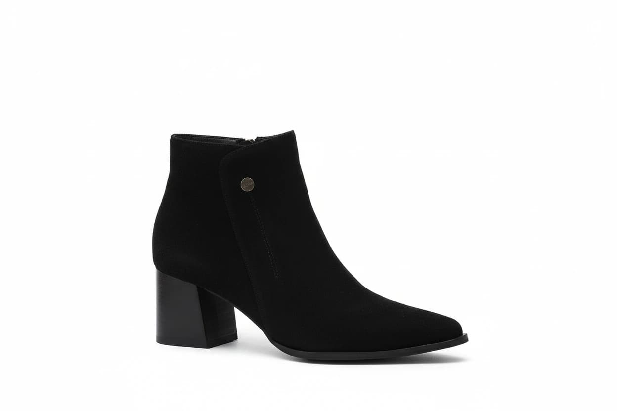 Botin Lihana Cuero Ante Negro - imagen 2