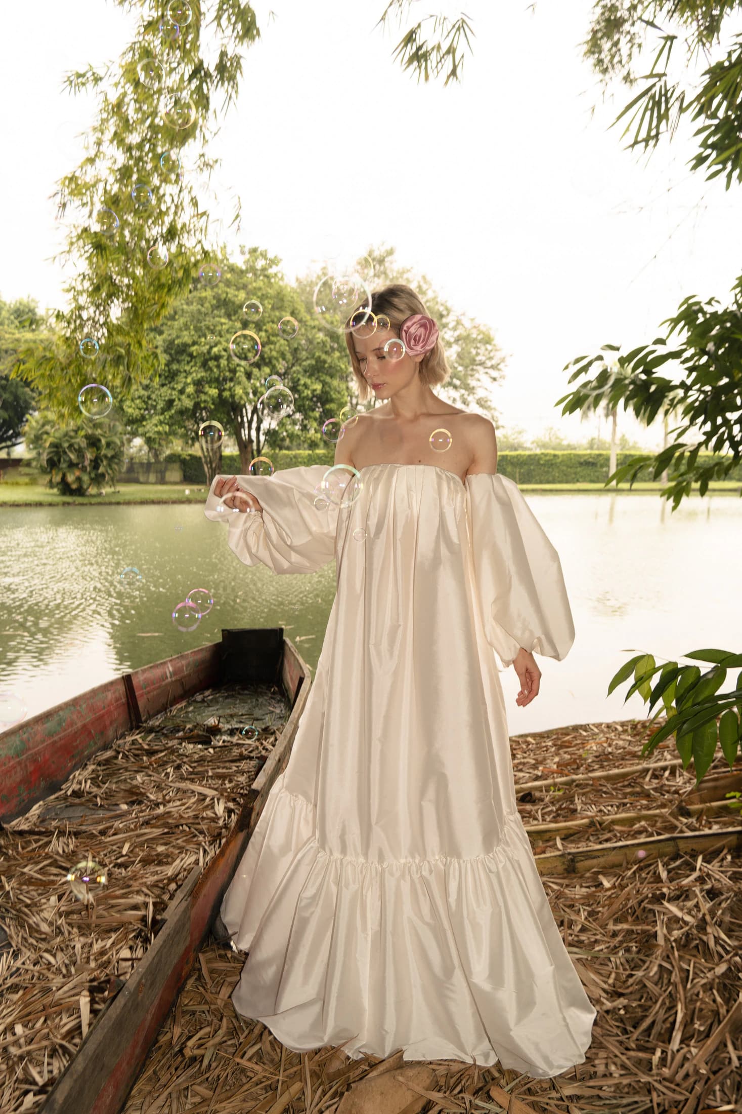 Crema Chantilly Maxi Dress - imagen 1