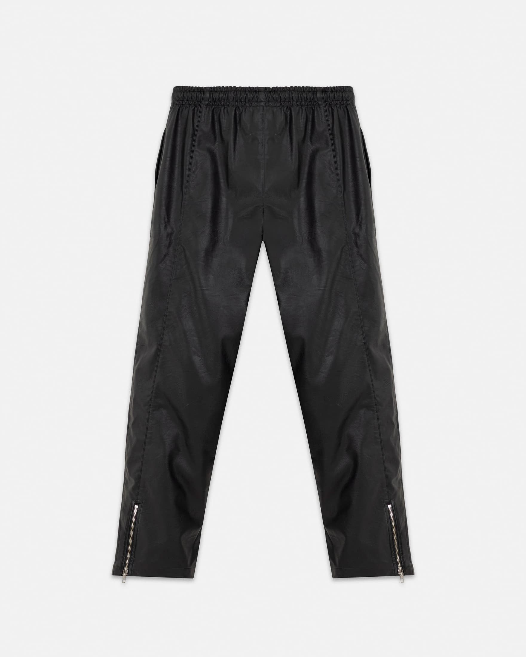 Basics Synthetic Straight Pants Black