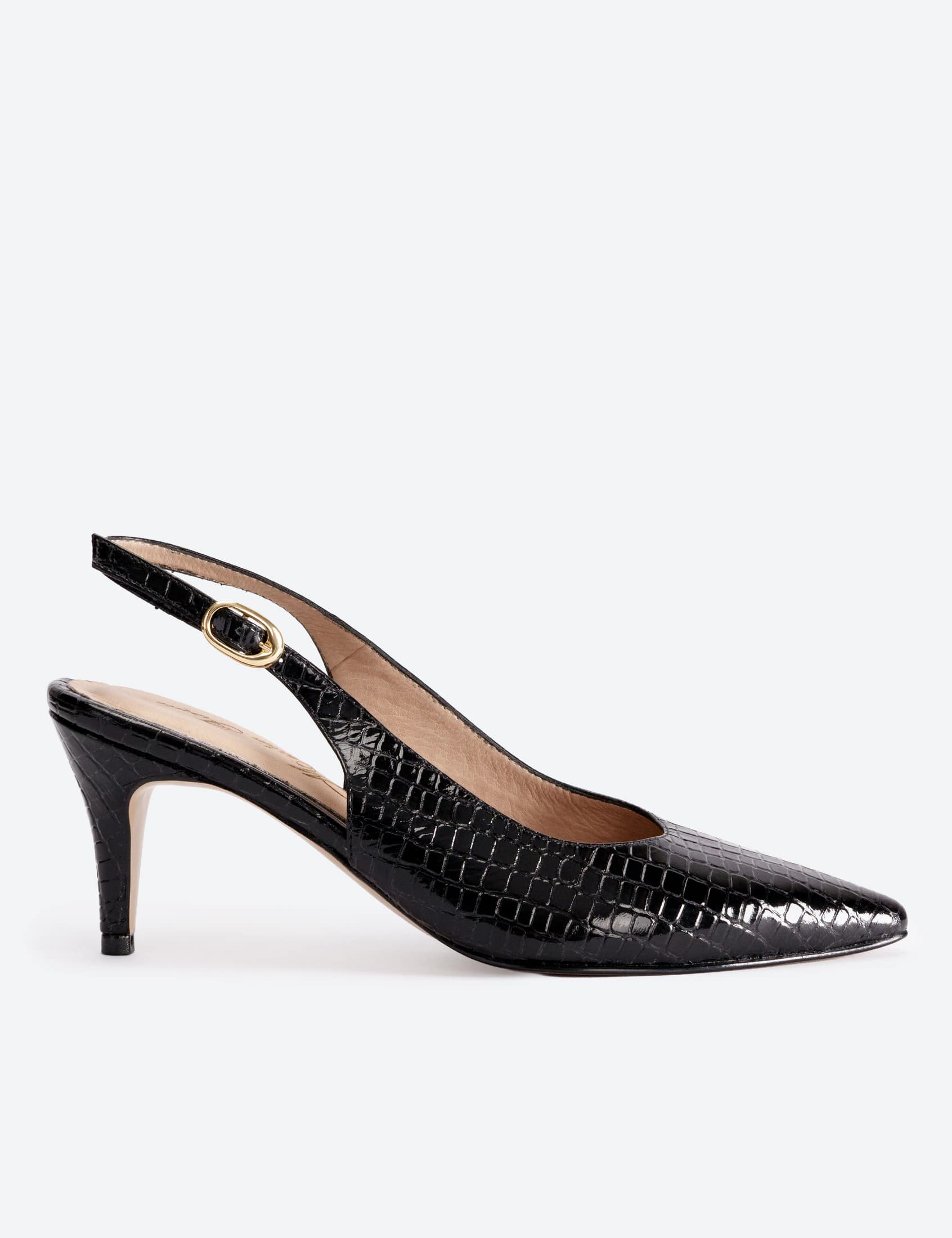 TACONES ZURICH CROCO NEGRO - imagen 1