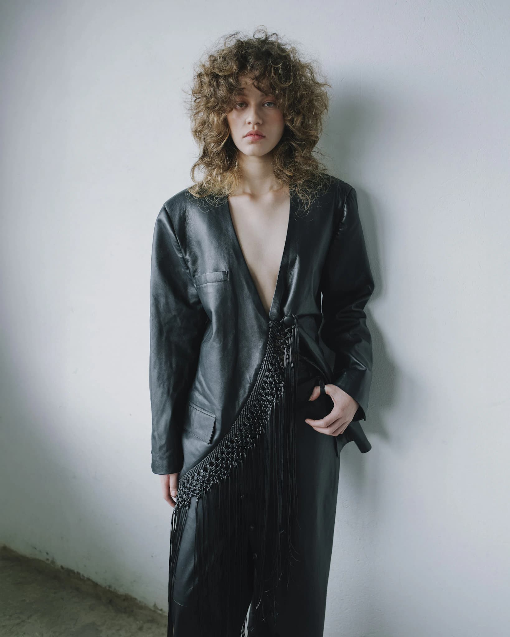 MACRAME LEATHER BLAZER - imagen 7