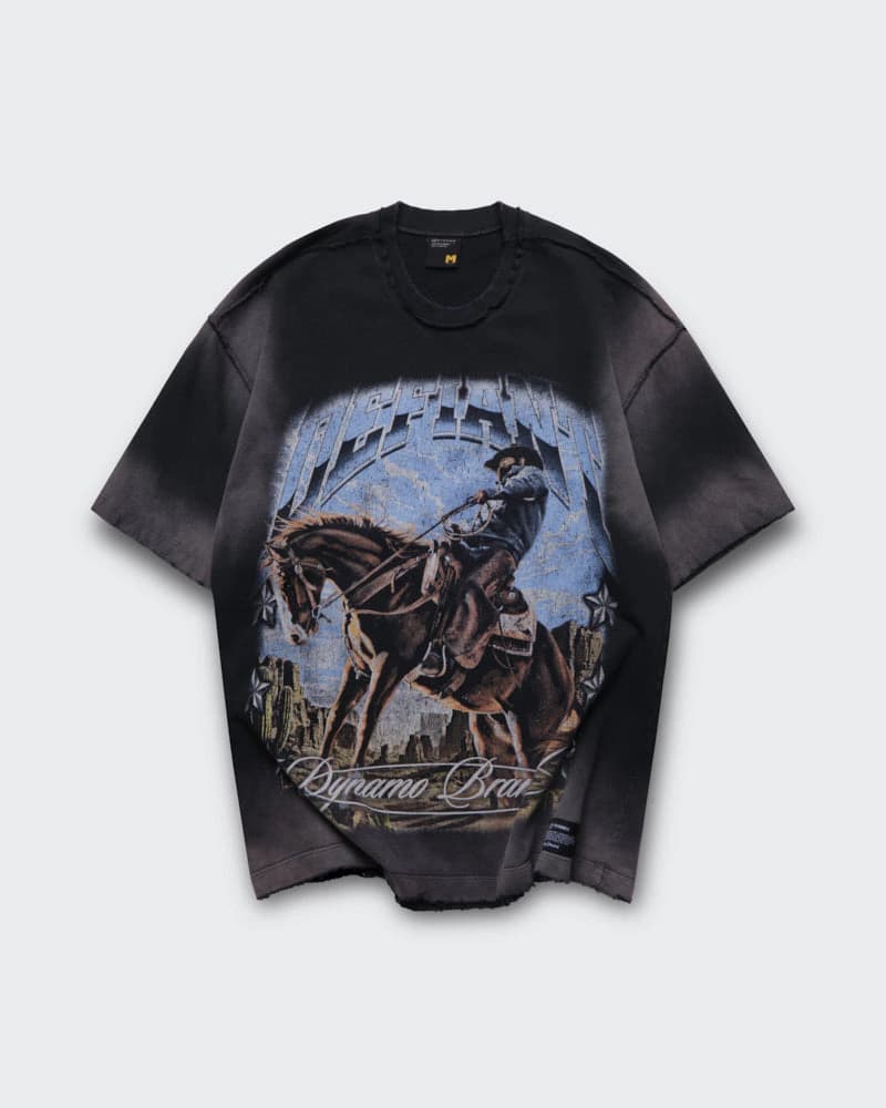 Camiseta Negra Oversize Western - imagen 2