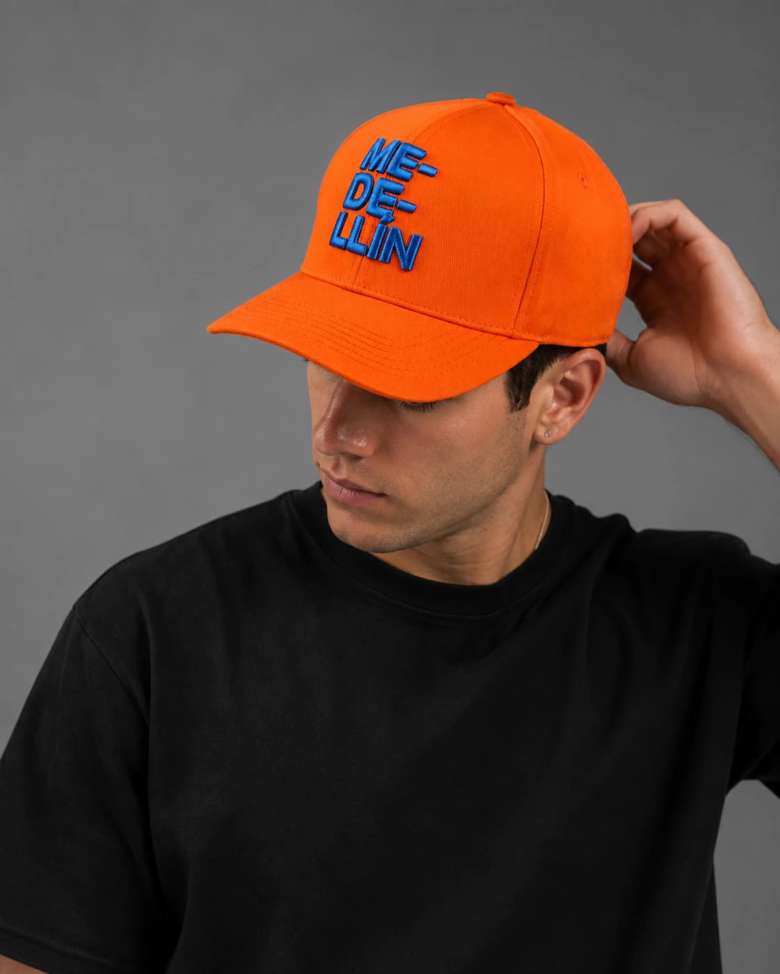 Gorra Medellín Naranjado-Azul