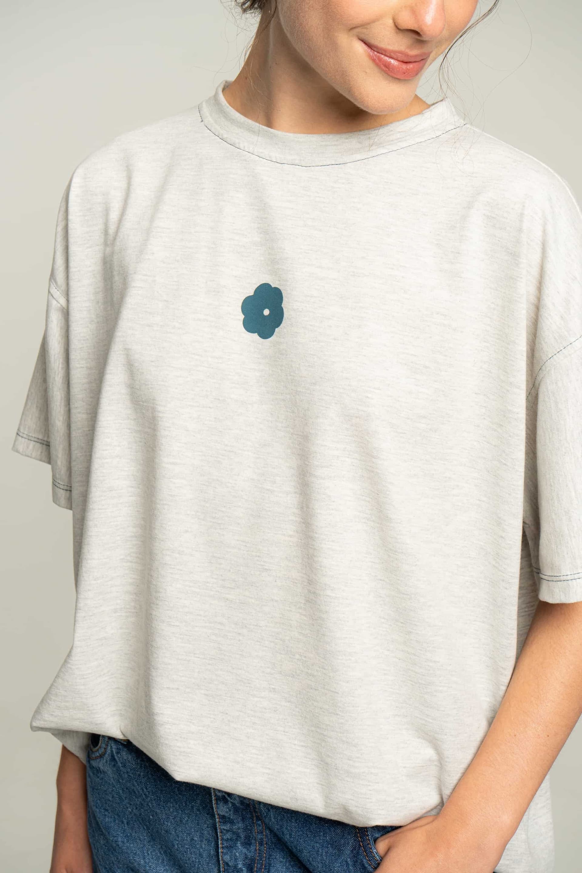 Camiseta send flowers - gris jaspe - imagen 6