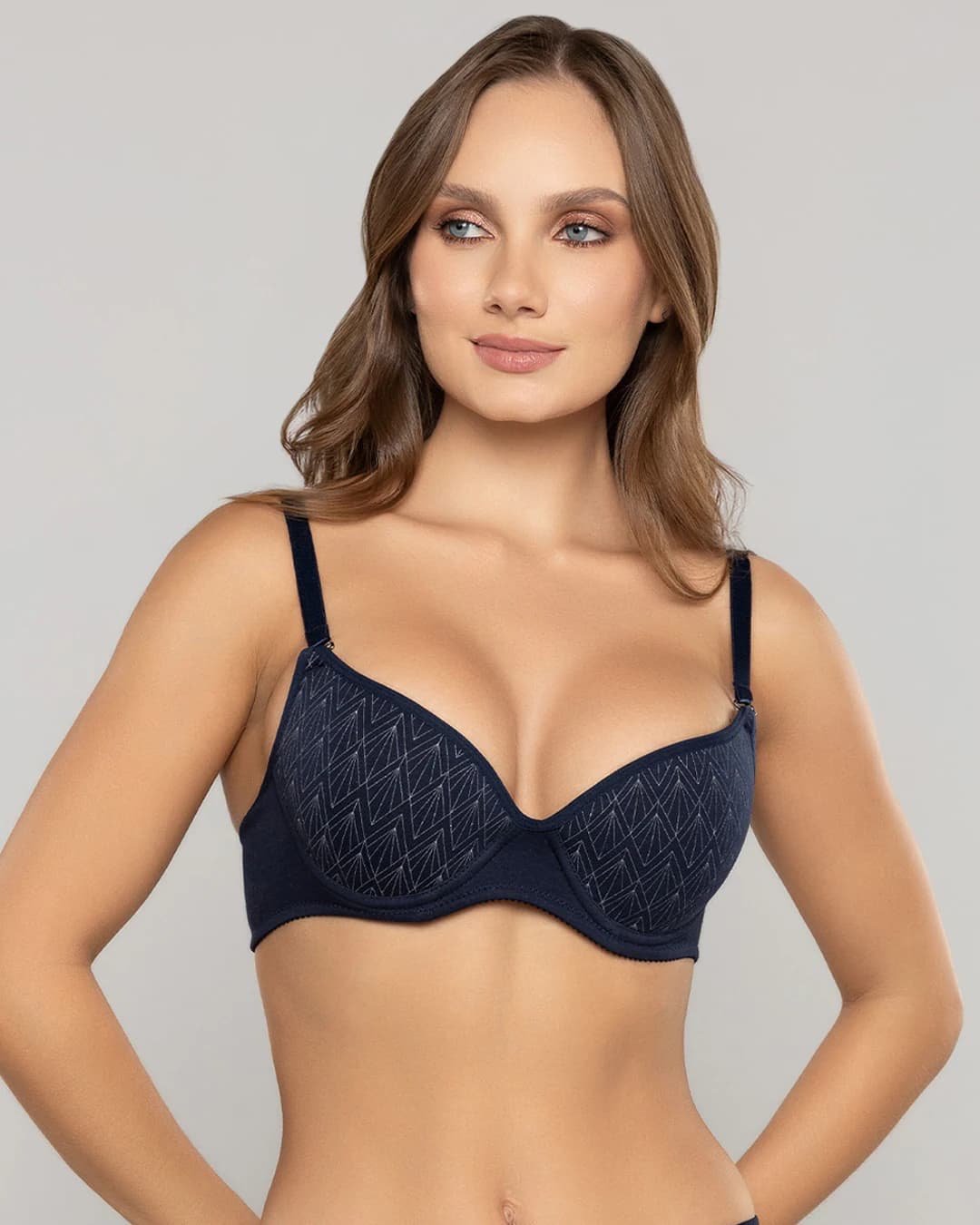 Brasier Media Copa en Algodón Estampado con Tirantes Ajustables Ref. 404 - imagen 1
