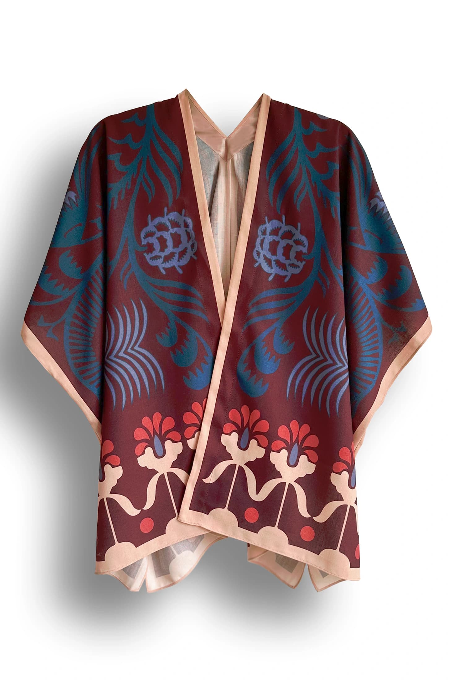 Kimono Corto Agave Vinotinto, Lino - imagen 2
