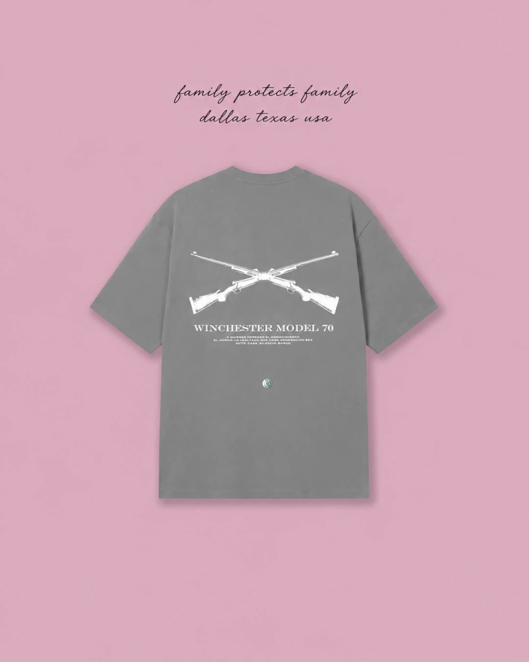 MODEL 70 OVERSIZED T-SHIRT — GREY - imagen 1