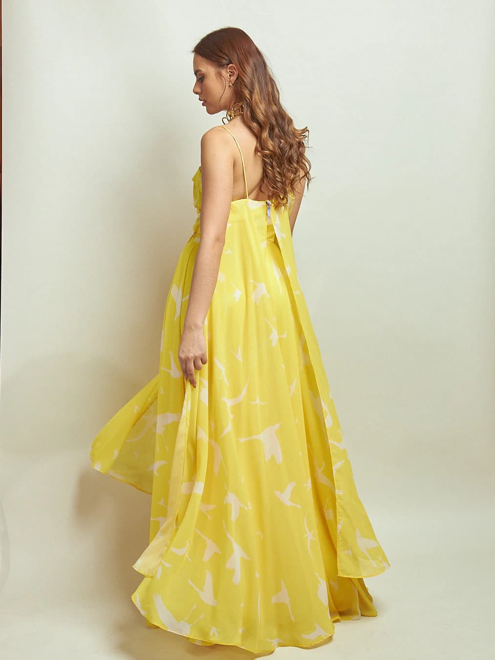 Vestido Gil Gaviotas Amarillas Estampado - imagen 6