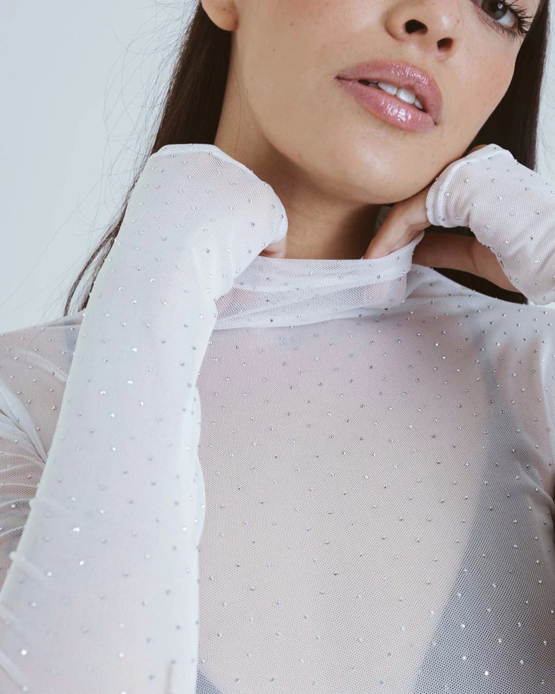 WHITE GRACE MESH TOP - imagen 3