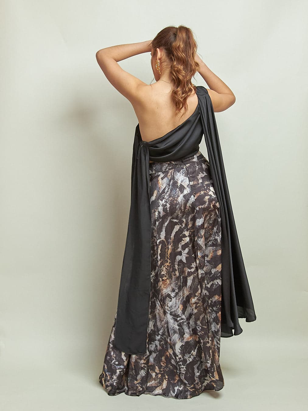 Falda Zeray Feathers Negro - imagen 3