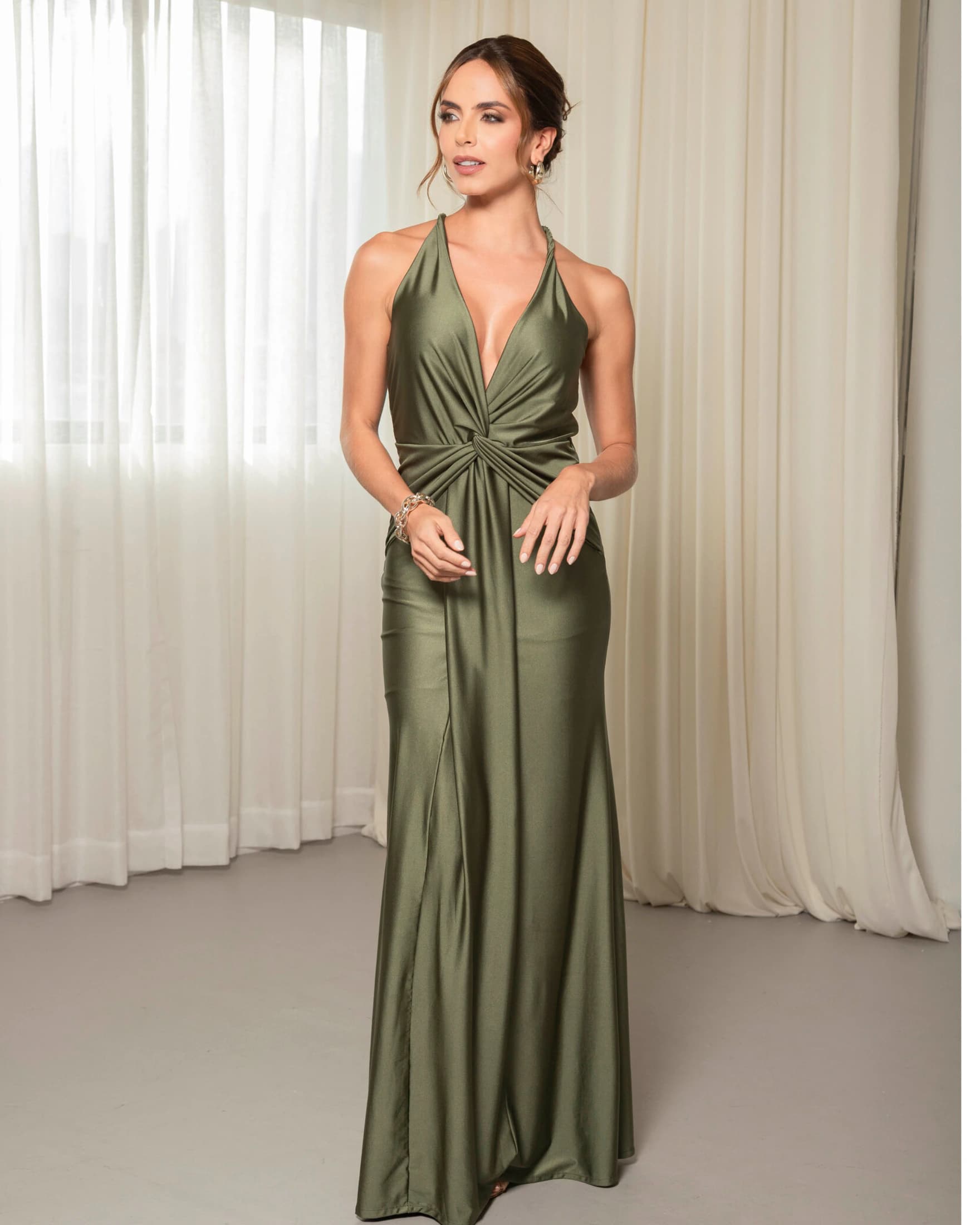 Vestido Largo de Fiesta Escote Tirantes - imagen 3