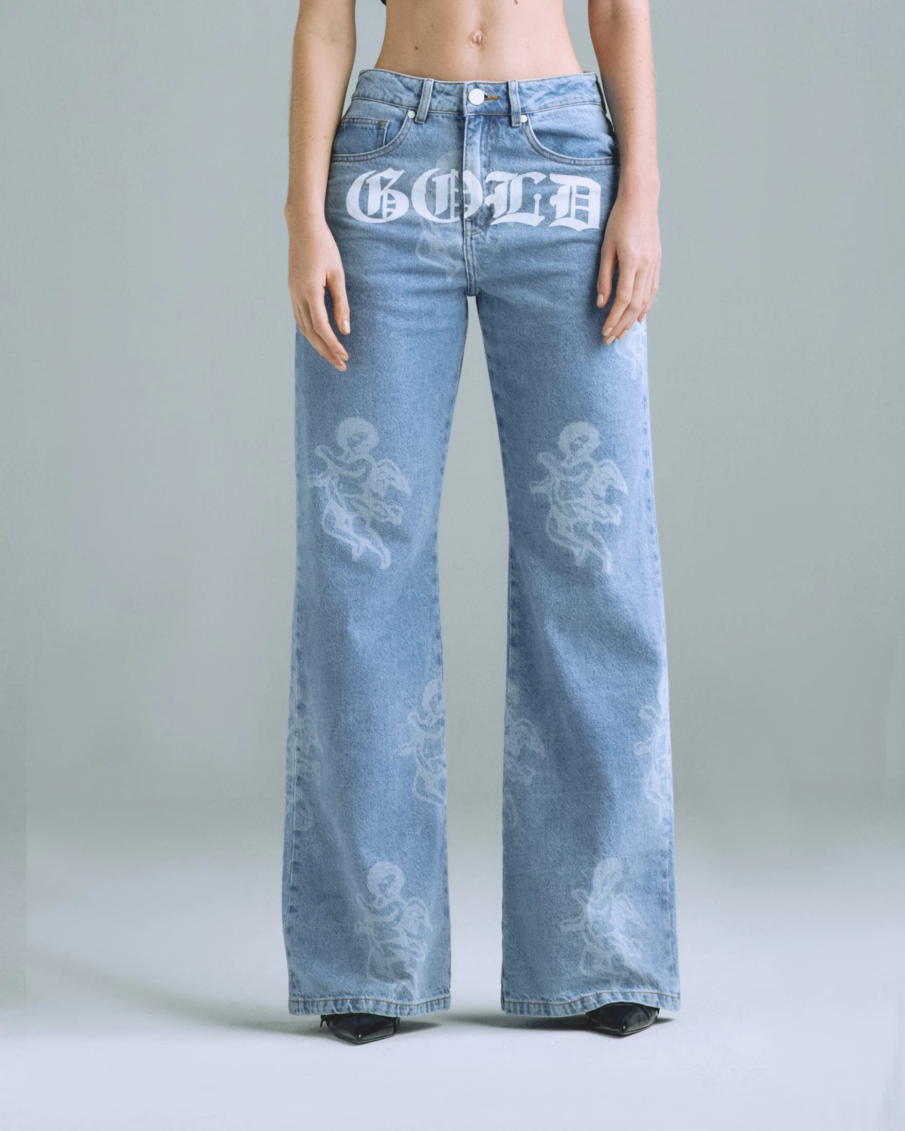 Gratia Plena Cherubs Wide Jean Washed Blue - imagen 2