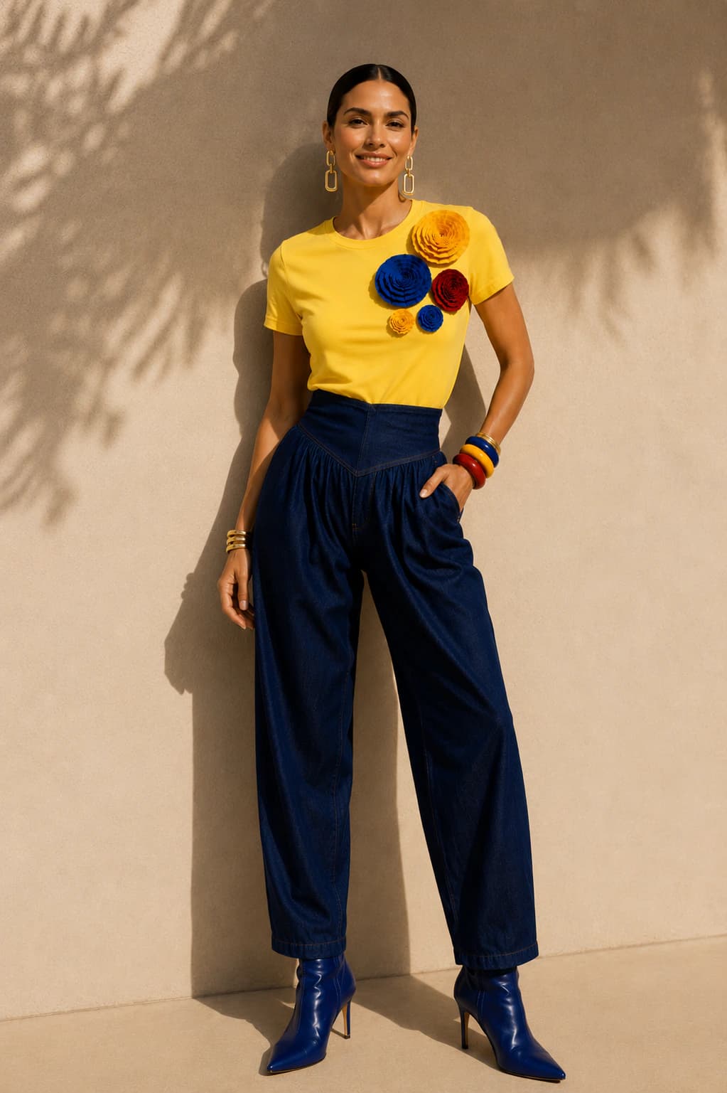 Camiseta Colombia Florece amarilla - imagen 6