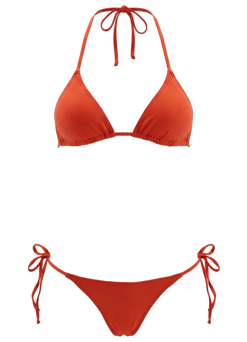 Maaji Red Camelia Sunning Low Rise Tie Side Bikini Bottom - imagen 5