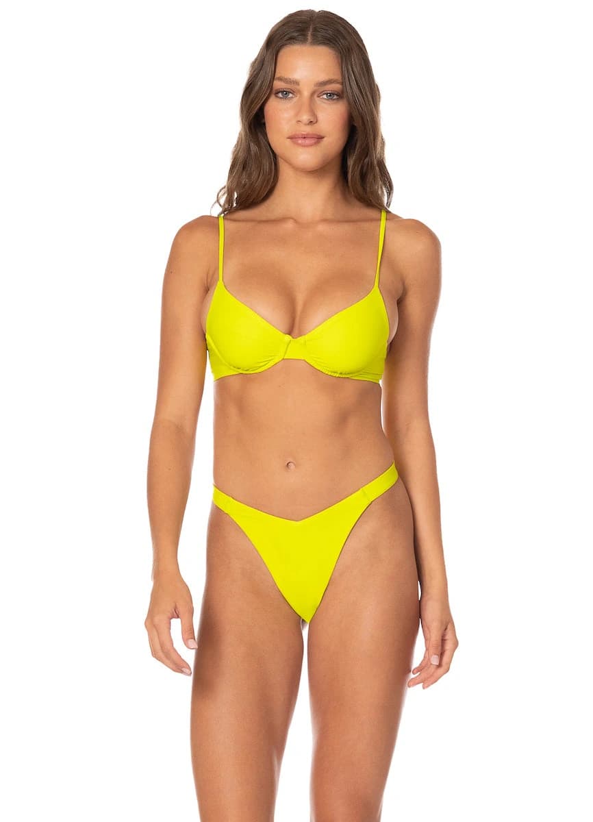 Maaji Yellow Dainty Unmolded Underwire Bikini Top - imagen 1