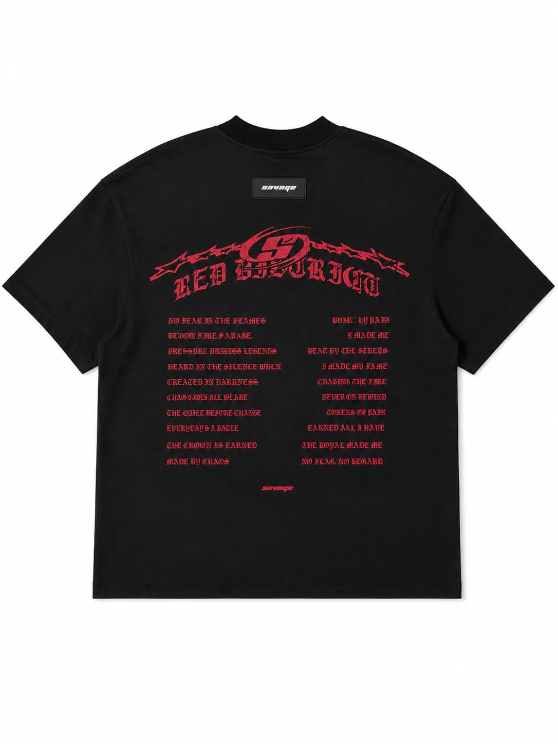 Camiseta Negra Oversize Red  250 gramos - imagen 2