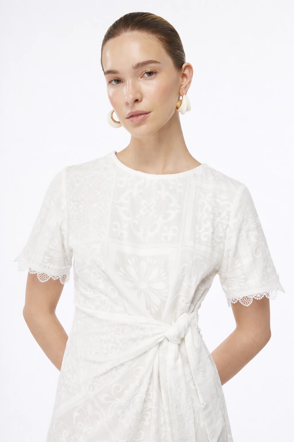 ISOLDE MINI DRESS WHITE - imagen 2