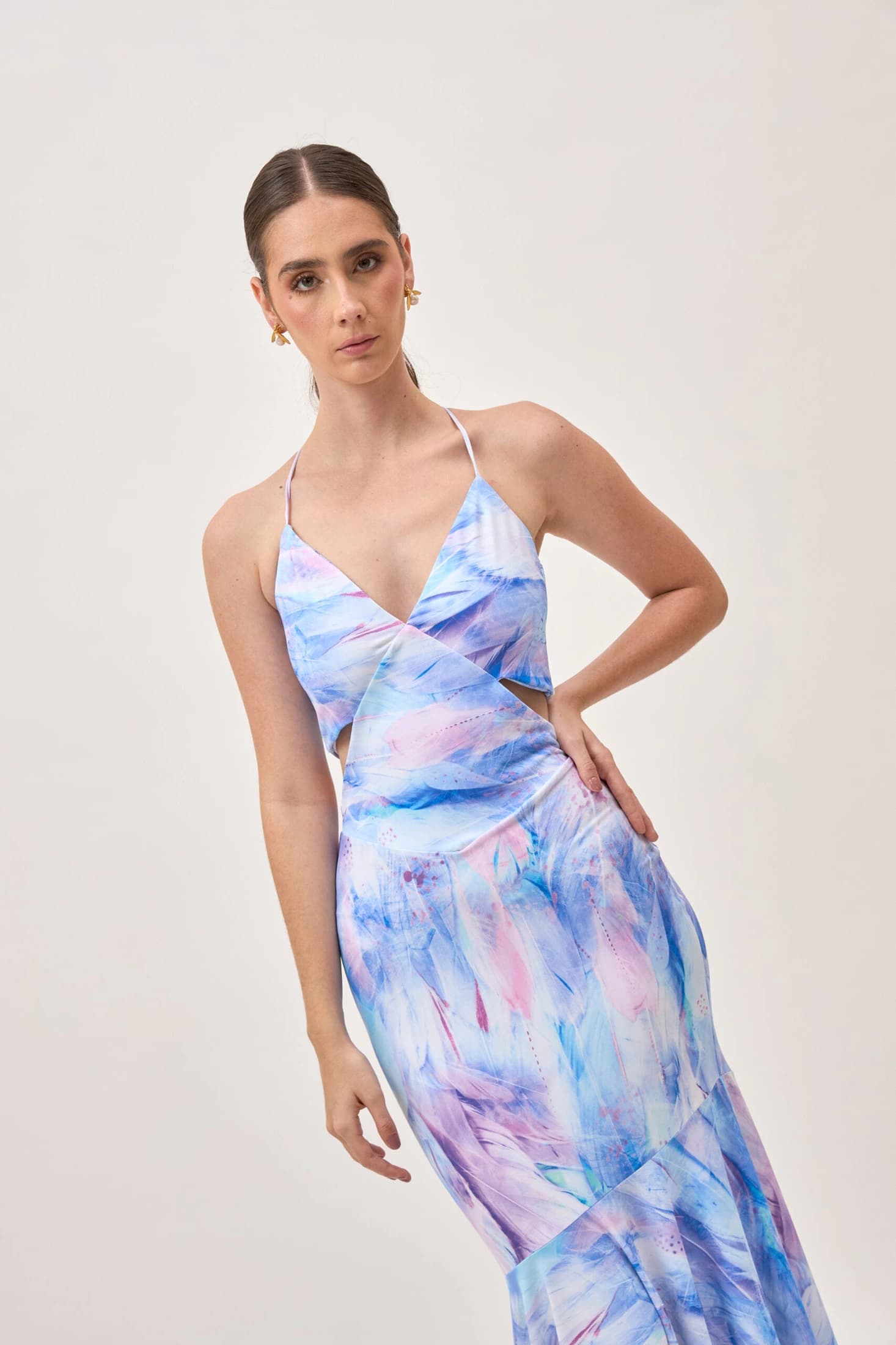 Vestido Oll Plumas Lila - imagen 4