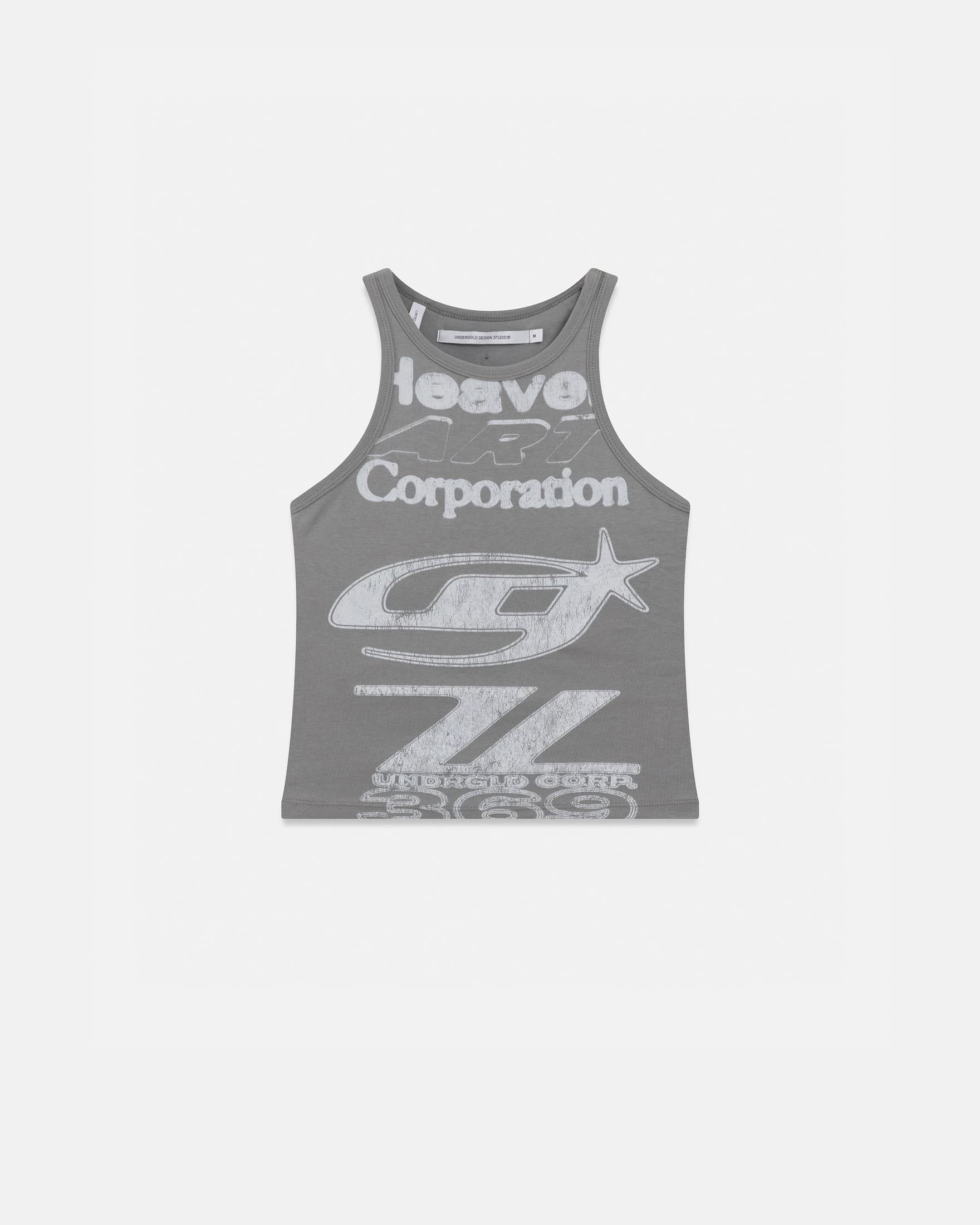 Act 1 Racer Halter Tank Top Gray