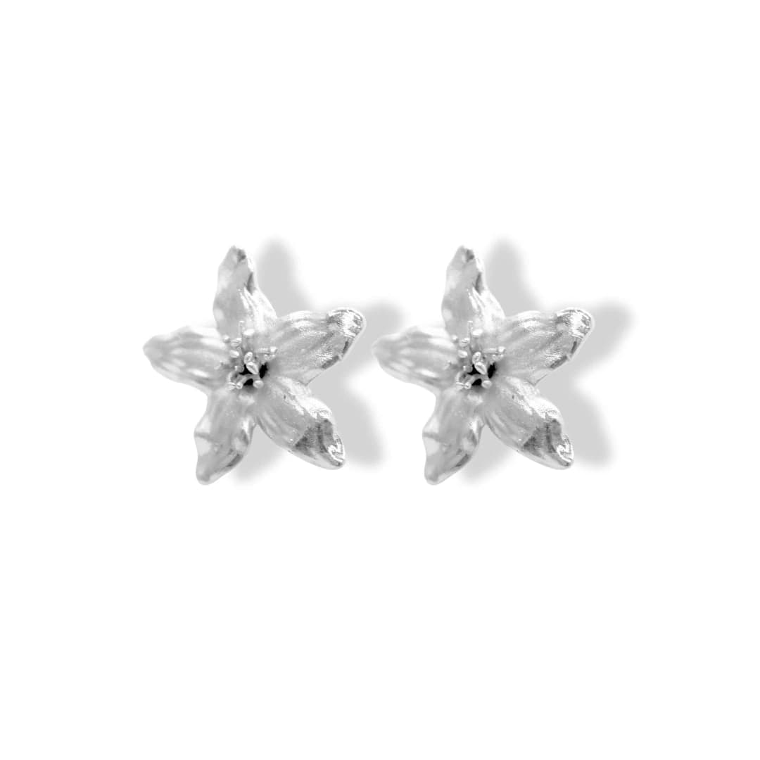 Aretes con flor de jazmín - imagen 2
