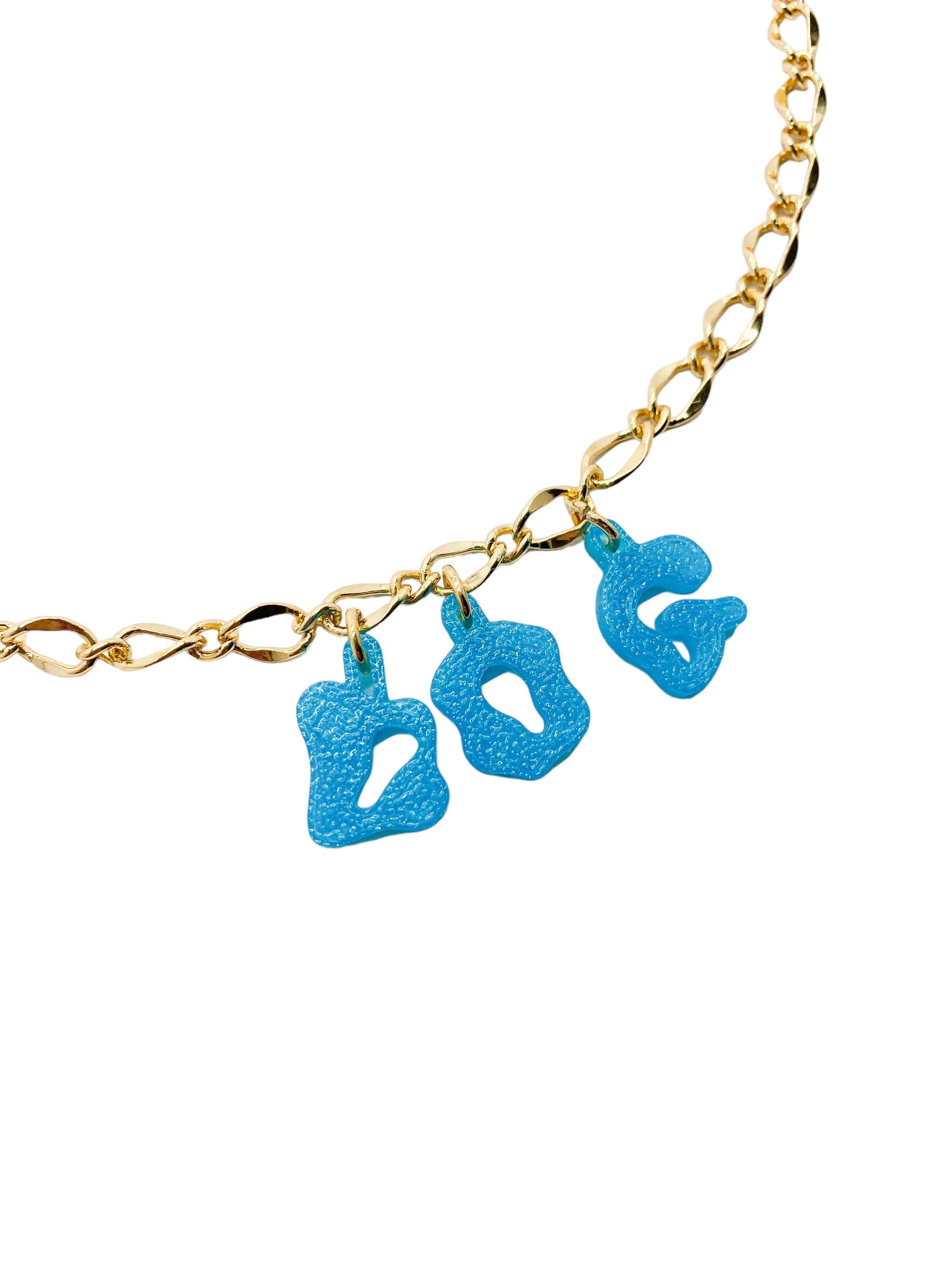 3D custom necklace 3 letters - imagen 2