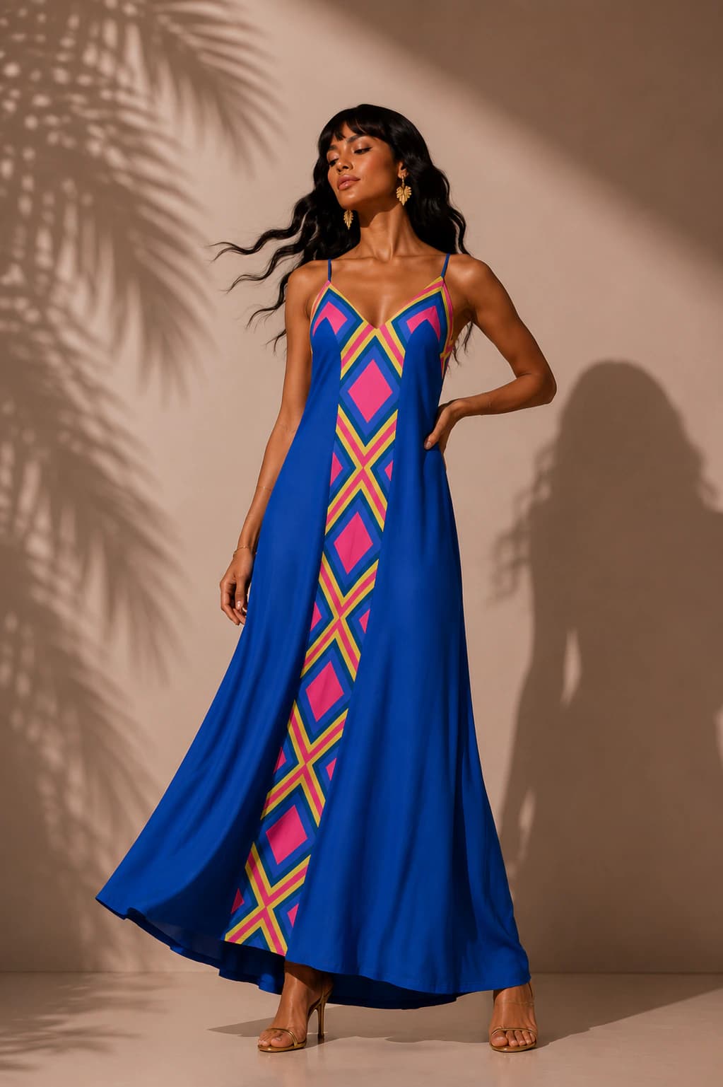Vestido Lilla Fondo Azul - imagen 2