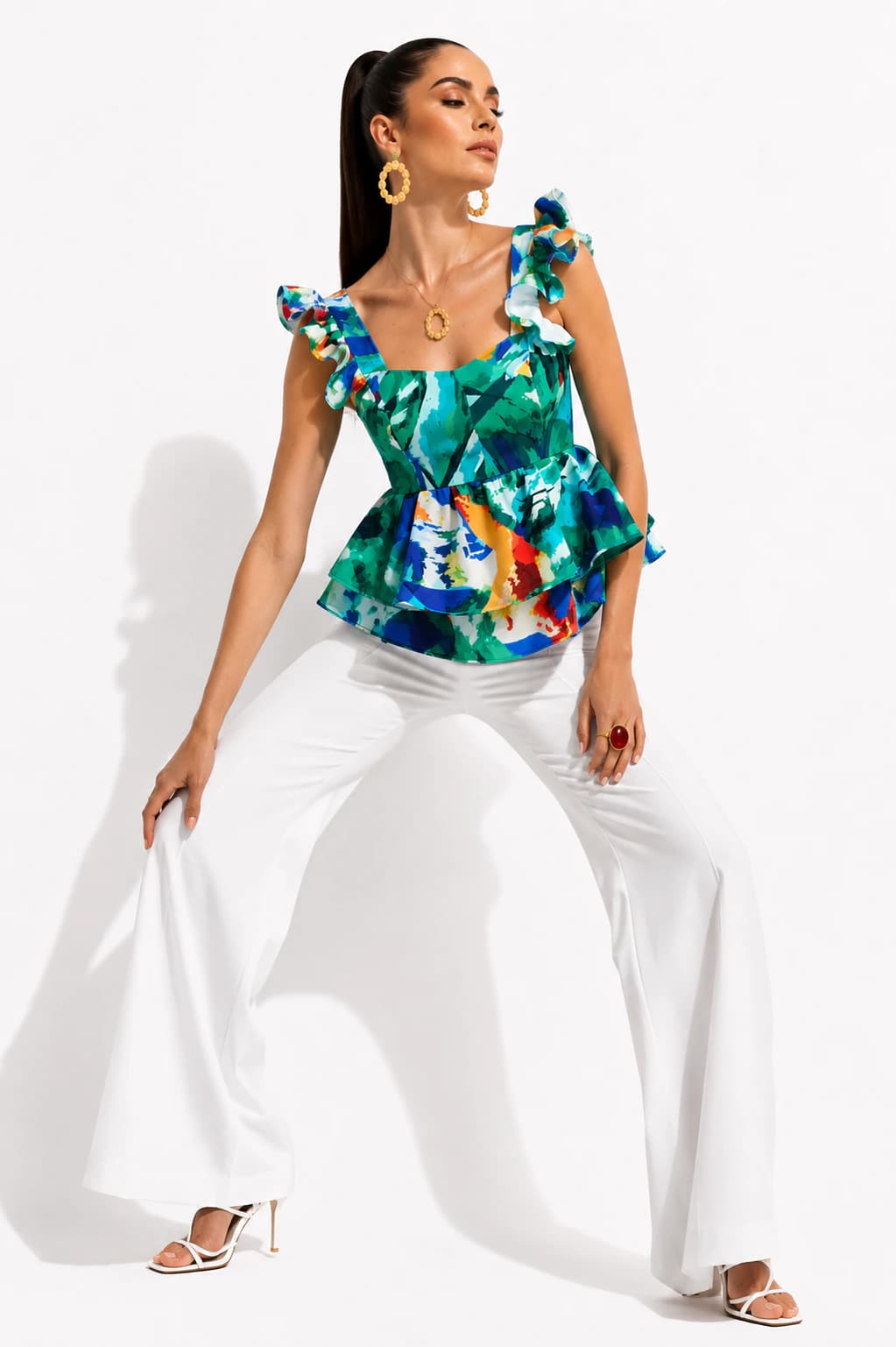 Blusa Usaki Estampado Cuarzos Azules - imagen 2