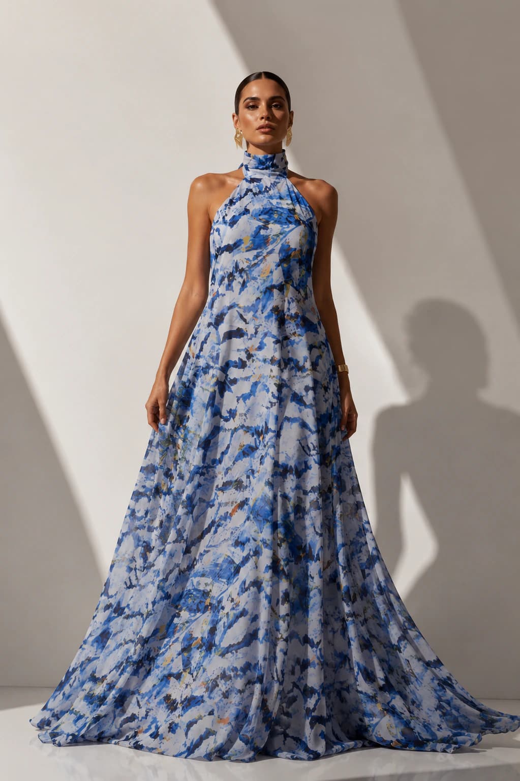 Vestido Apolinary Feathers Azul - imagen 2