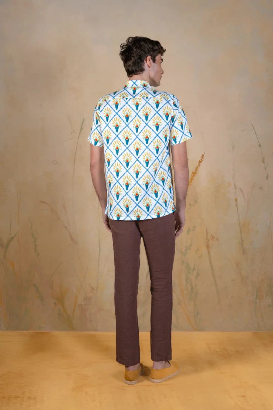 Aurum linen bowling shirt white - imagen 3
