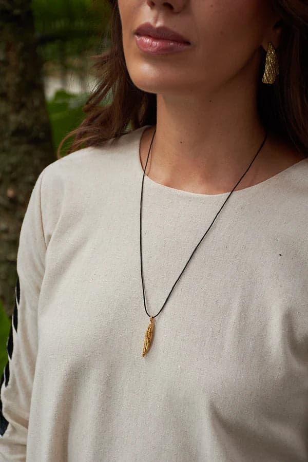 COLLAR CACAO MINI HILO NEGRO - imagen 1