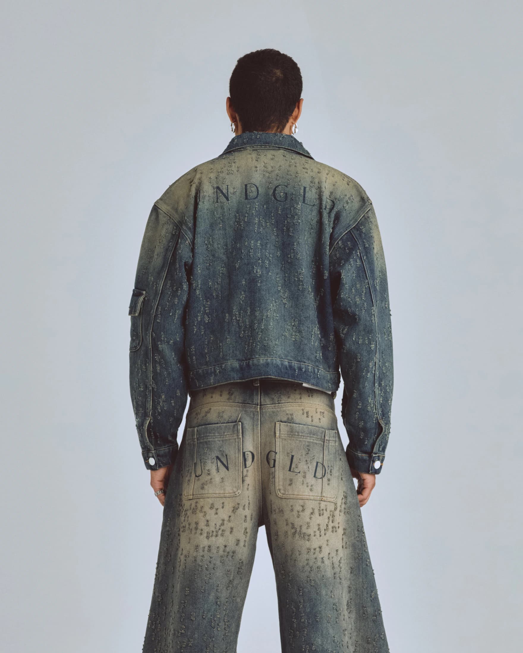 Agnus Dei Undrgld Ripped Jacket Dirty Blue - imagen 7