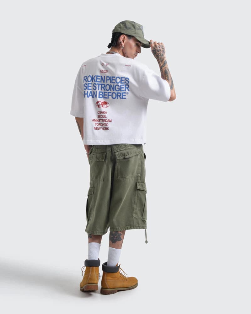 Camiseta  Blanca Boxy Broken - imagen 8