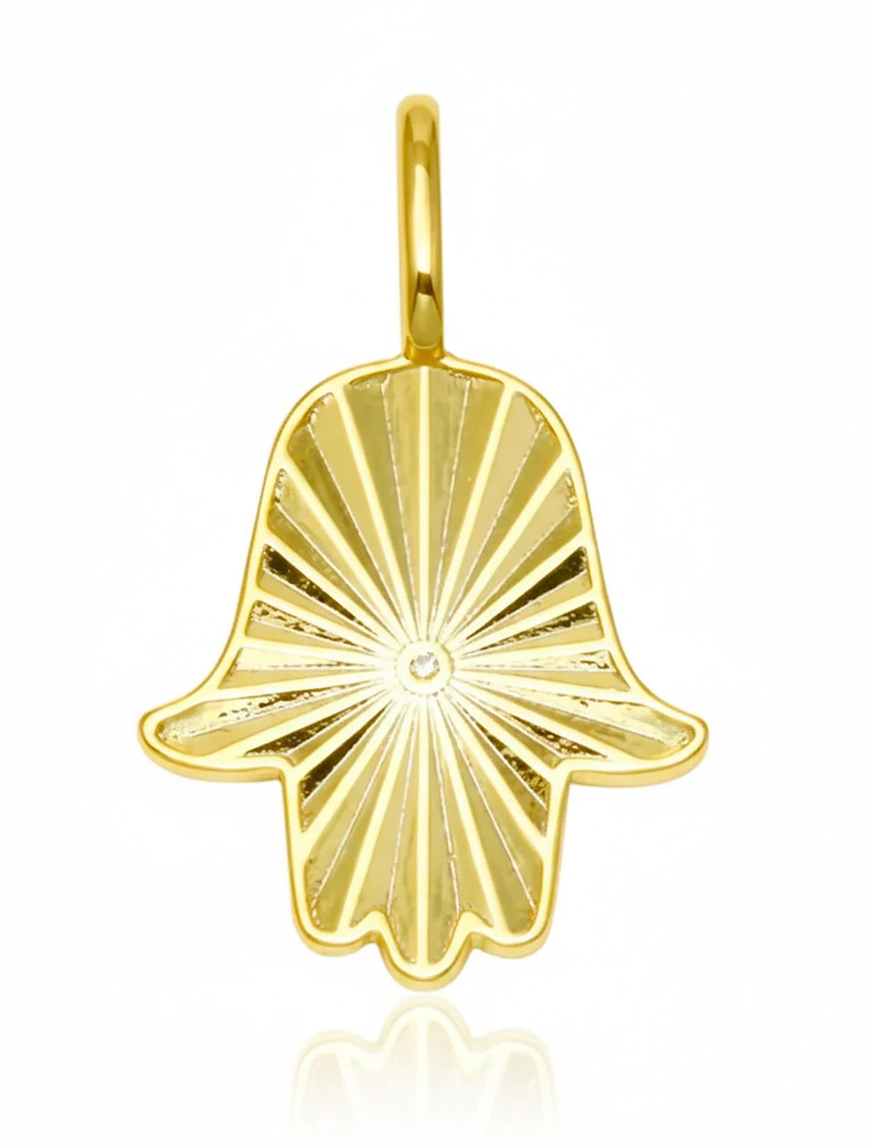 DIJE FLUTED HAMSA - imagen 1