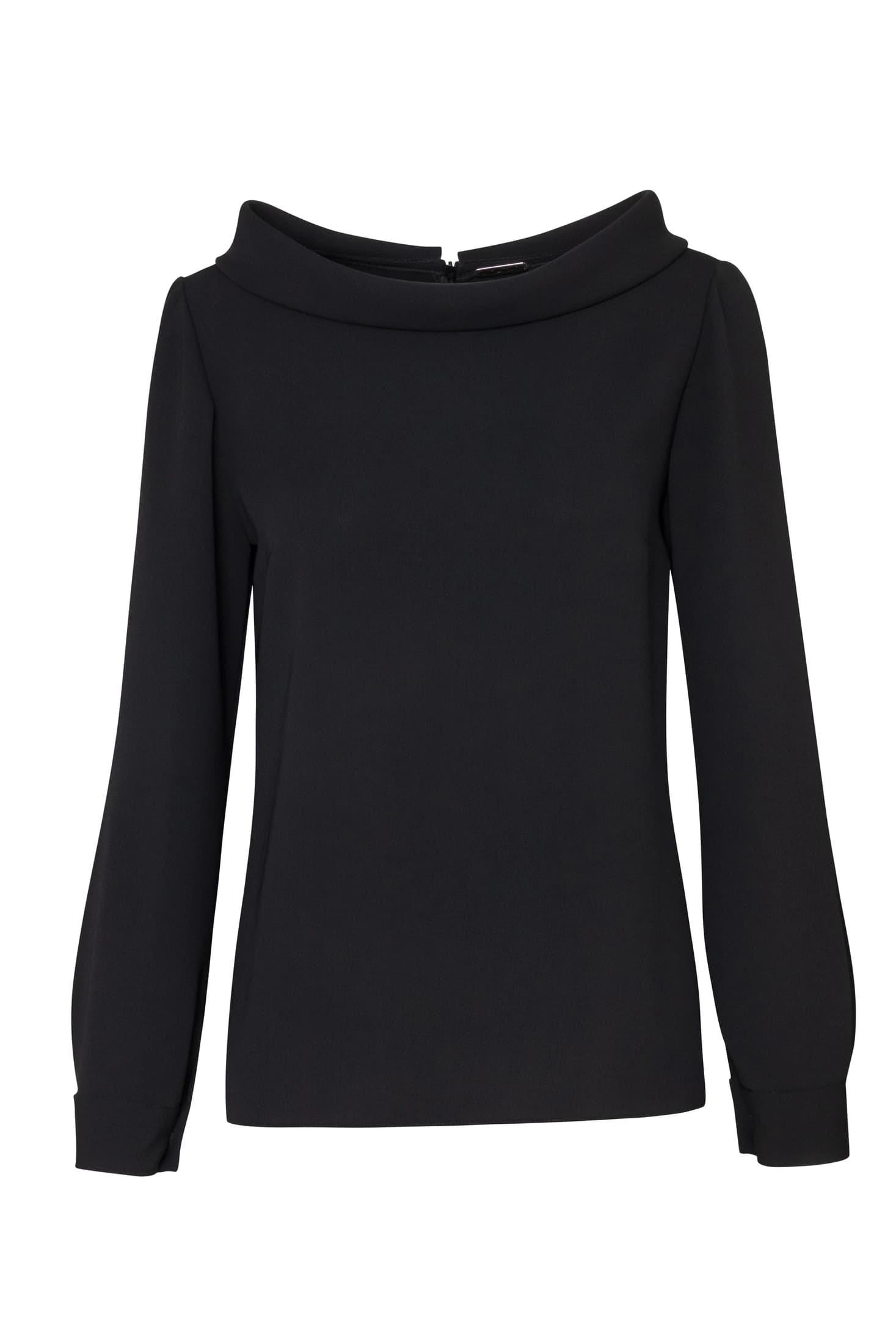 High-Neck Long-Sleeve Cady Blouse - imagen 3