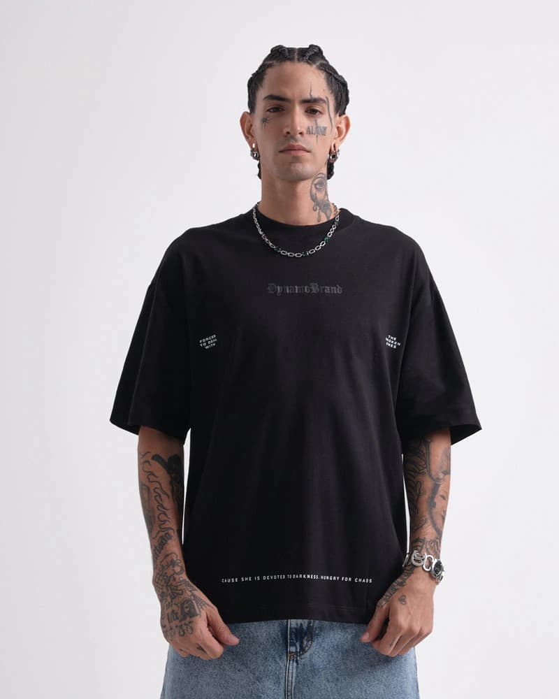 Camiseta Negra Oversize Street Cult - imagen 2