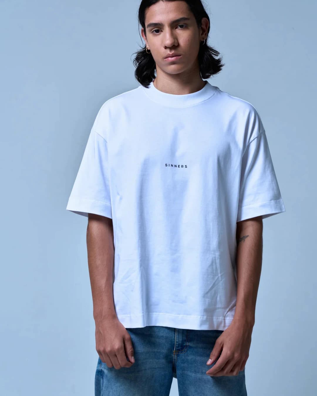 CENTER LOGO WHITE BOXY T-SHIRT - imagen 3