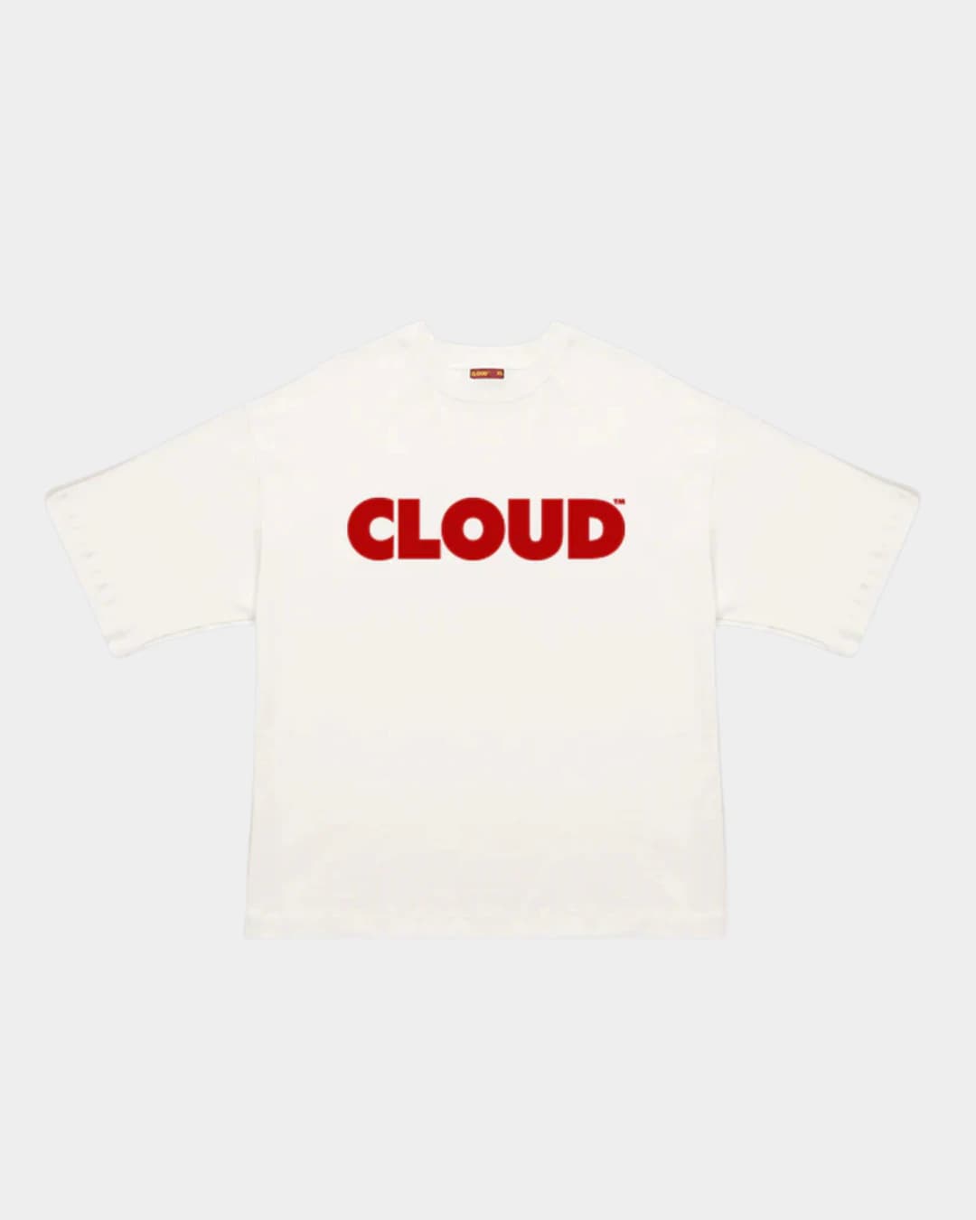 CAMISETA BLOCK ROJO SOBRE BLANCO OVERSIZE - imagen 1