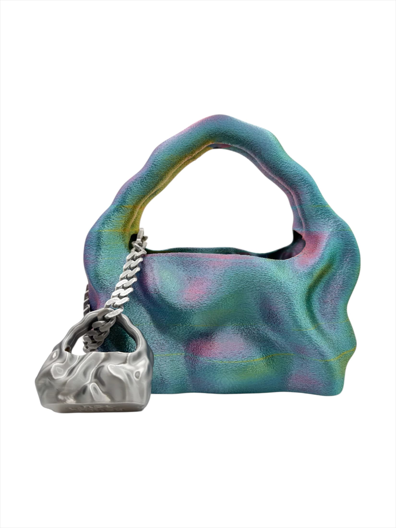 bolso grande cosmic water fucsia, amarillo, verde - imagen 1