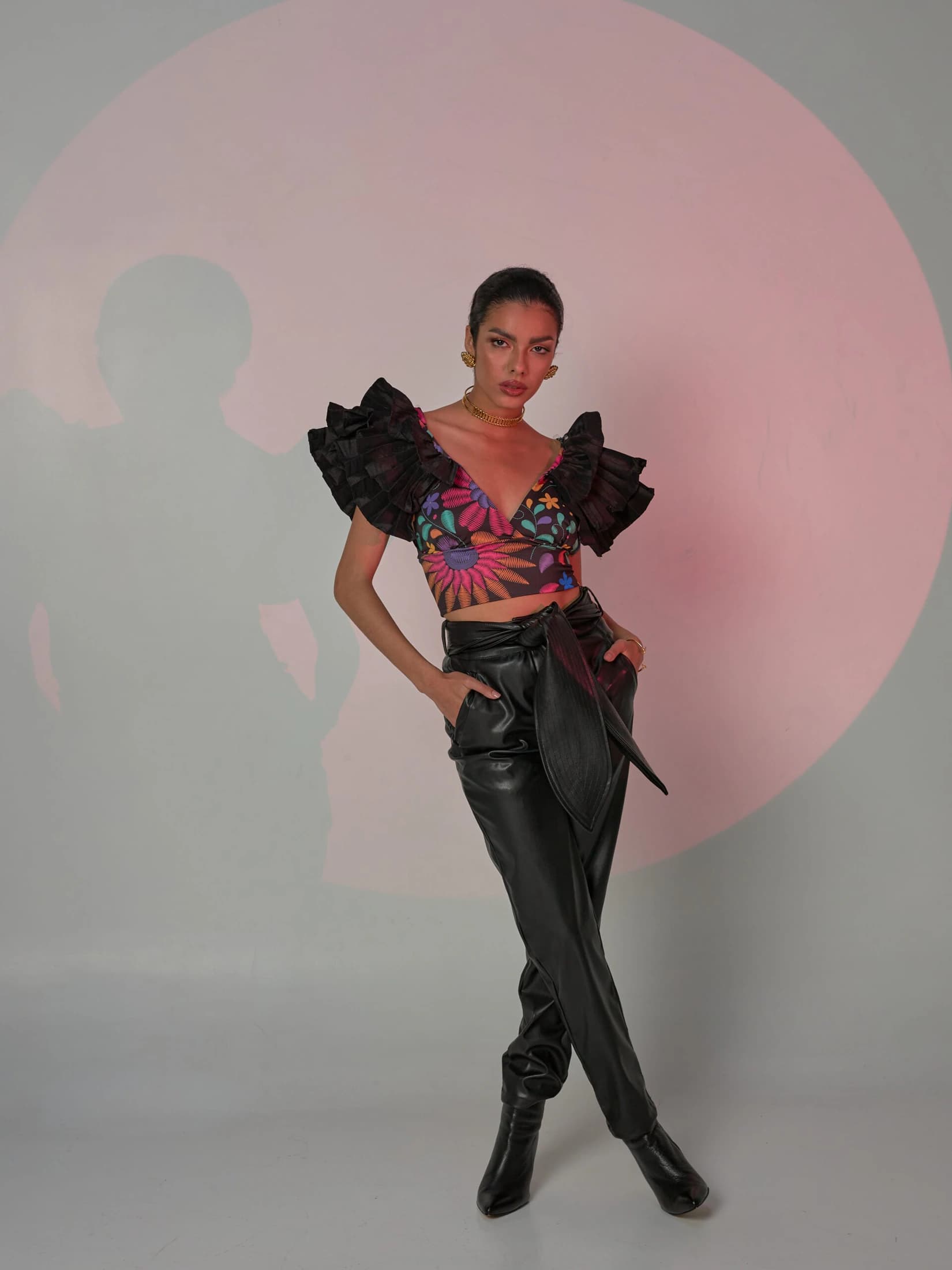 Top Nao Negro Estampado - imagen 3