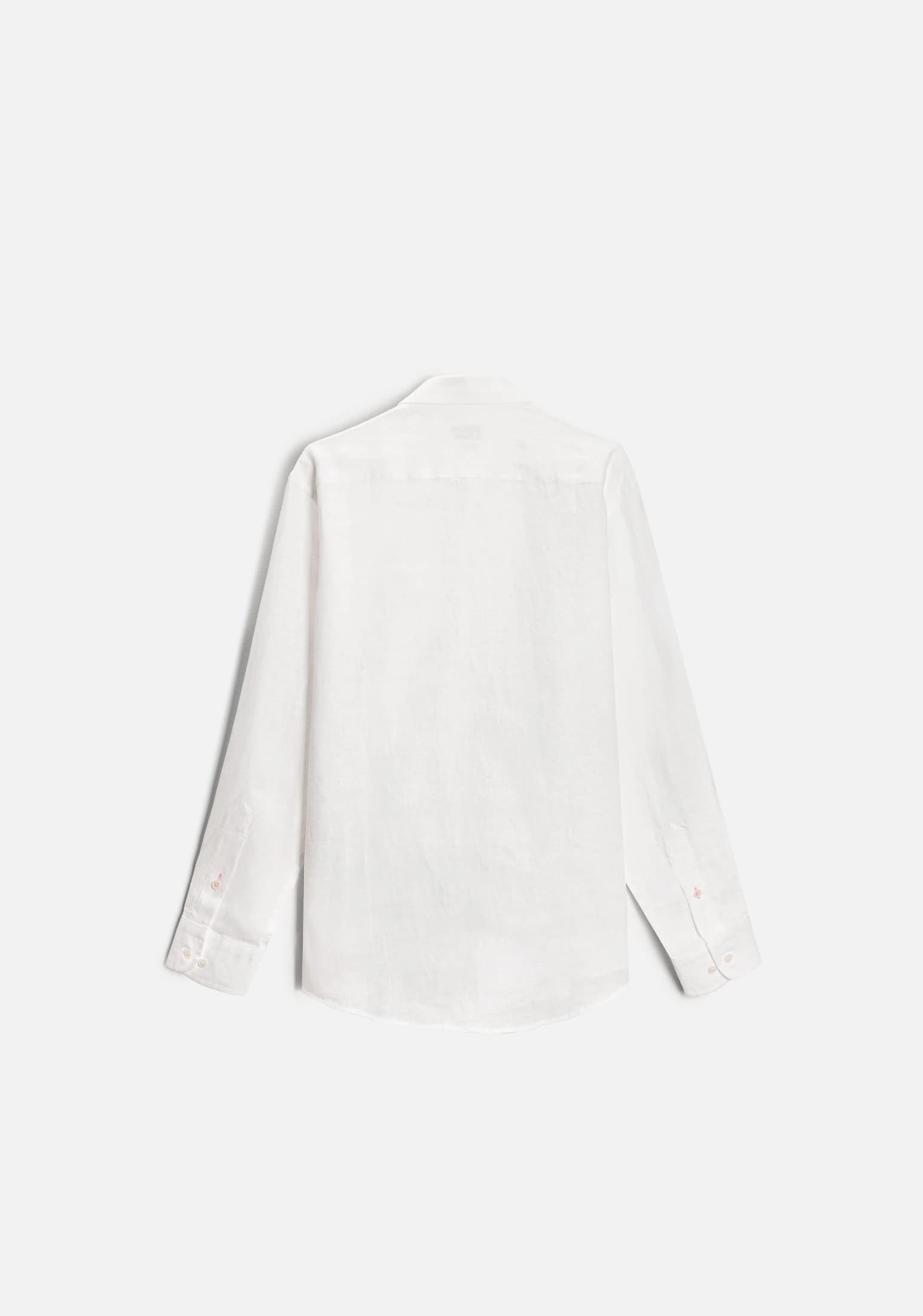 Camisa H CBD Lino L-Ros Blanco - imagen 4