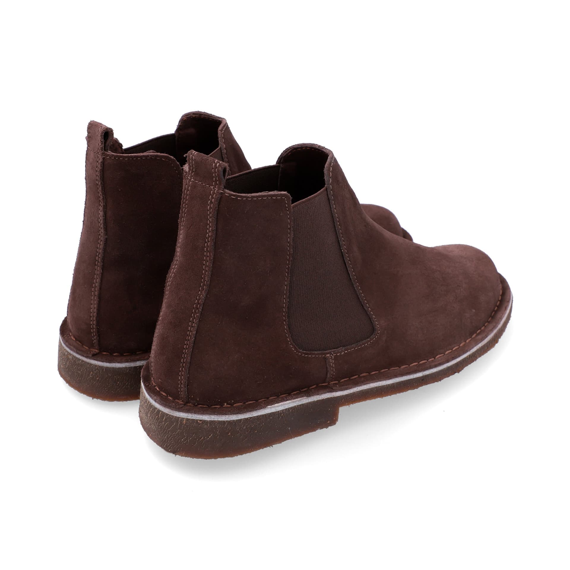 Botas Chelsea Hombre Cuero Carnaza Café - imagen 2